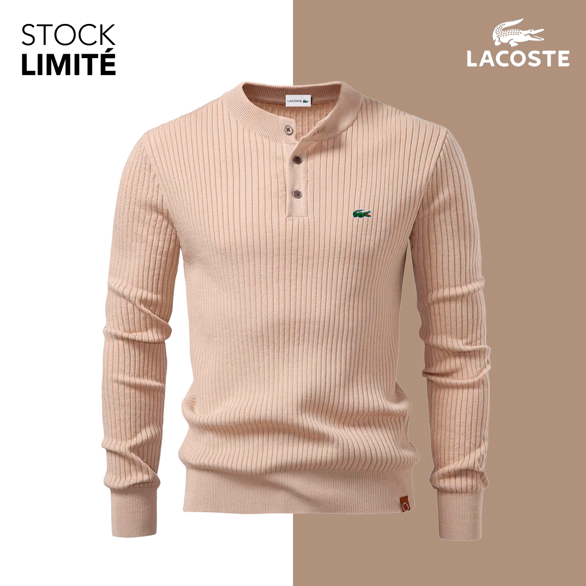 Aristokratischer Rippstrickpullover 